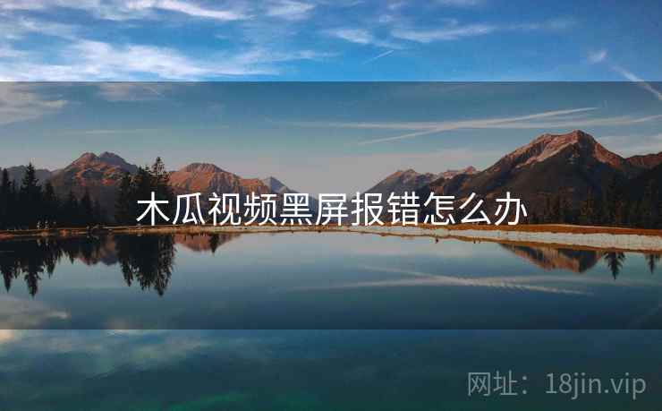木瓜视频黑屏报错怎么办